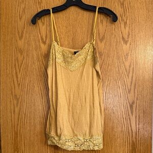 Vanity Gold Lace Trim Cami Top